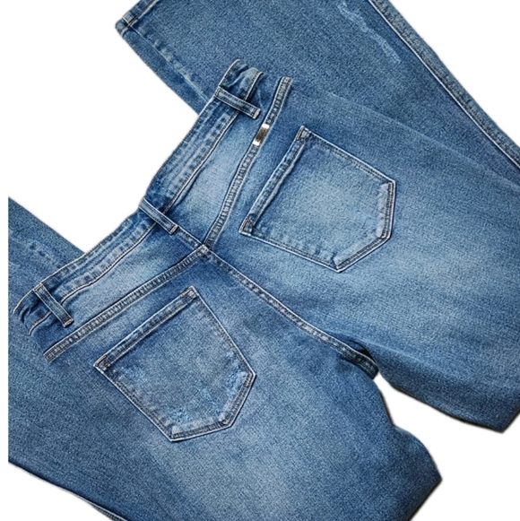 NWT KanCan Luke High Rise Flare Jeans Women's 31" Distressed Faded Stretch NEW! - Picture 6 of 10